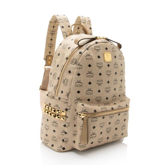 MCM Visetos Side Studs Stark Medium Backpack - Picture 2 of 13